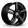 19 Inch Fondmetal Hexis Gloss Black Alloy Wheels