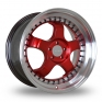 17 Inch KAMBR 150R Candy Red Alloy Wheels