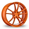 19 Inch Front & 20 Inch Rear OZ Racing Forged Zeus Orange Alloy Wheels