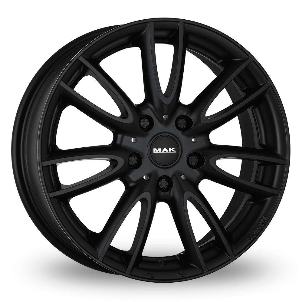 16 Inch MAK Jackie Matt Black Alloy Wheels