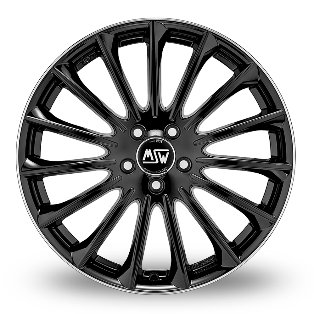 20 Inch MSW (by OZ) 30 Gloss Black Alloy Wheels