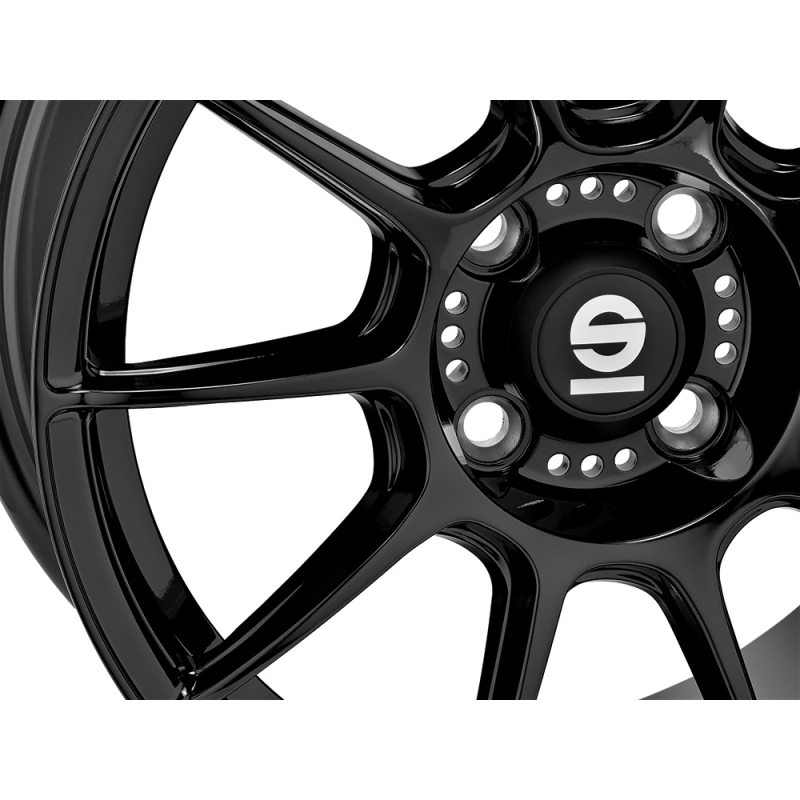 15 Inch Sparco FF1 Gloss Black Alloy Wheels