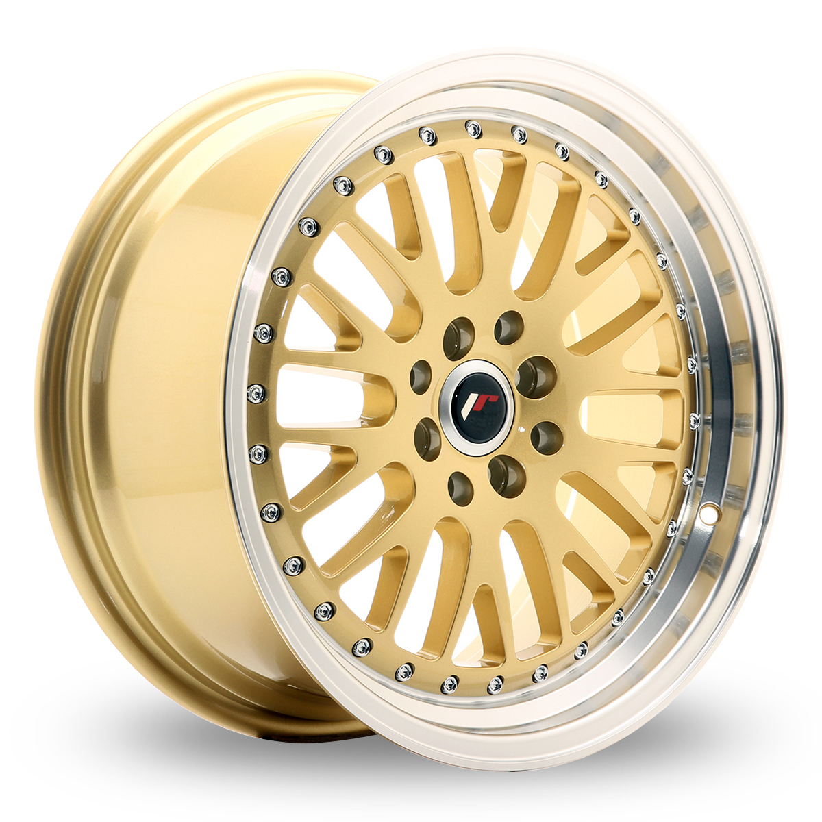 17 Inch Japan Racing JR10 (8x17) Gold Machined Lip Alloy Wheels