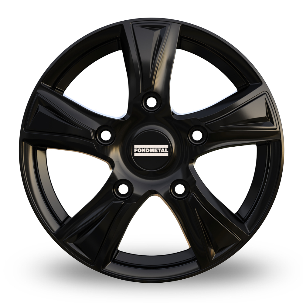 16 Inch Fondmetal PRO1 Gloss Black Alloy Wheels