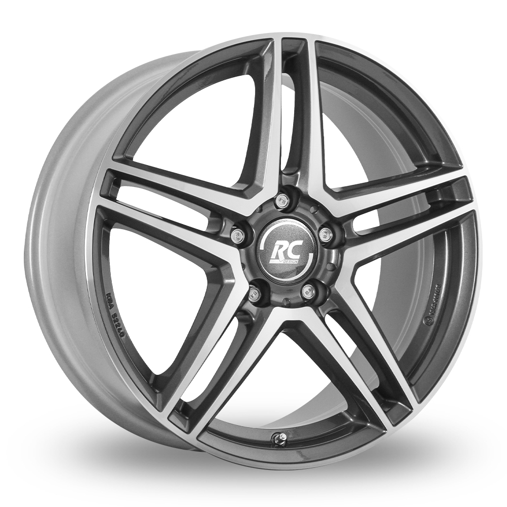 18 Inch RC Design RCD17 Himalaya Matt Grey Polished Alloy Wheels