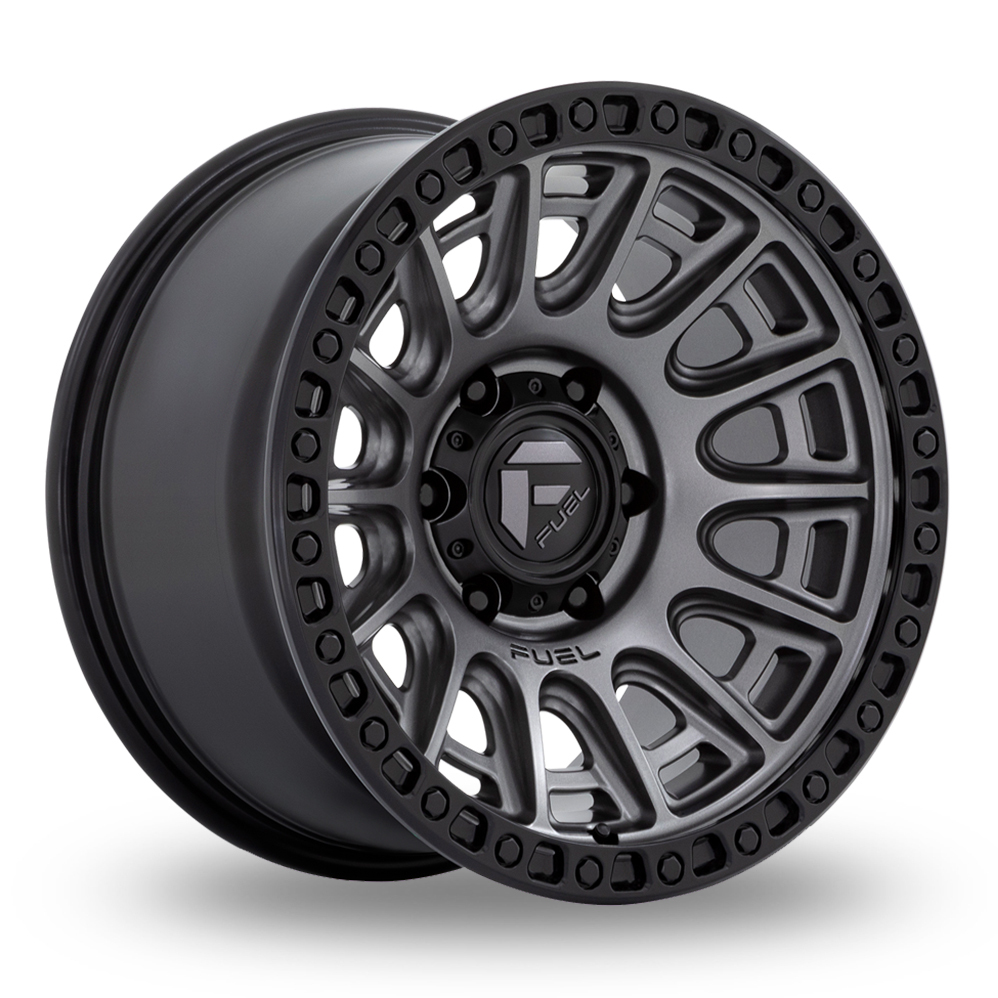 17 Inch Fuel Off-Road Cycle Matt Gunmetal Black Bead Ring Alloy Wheels