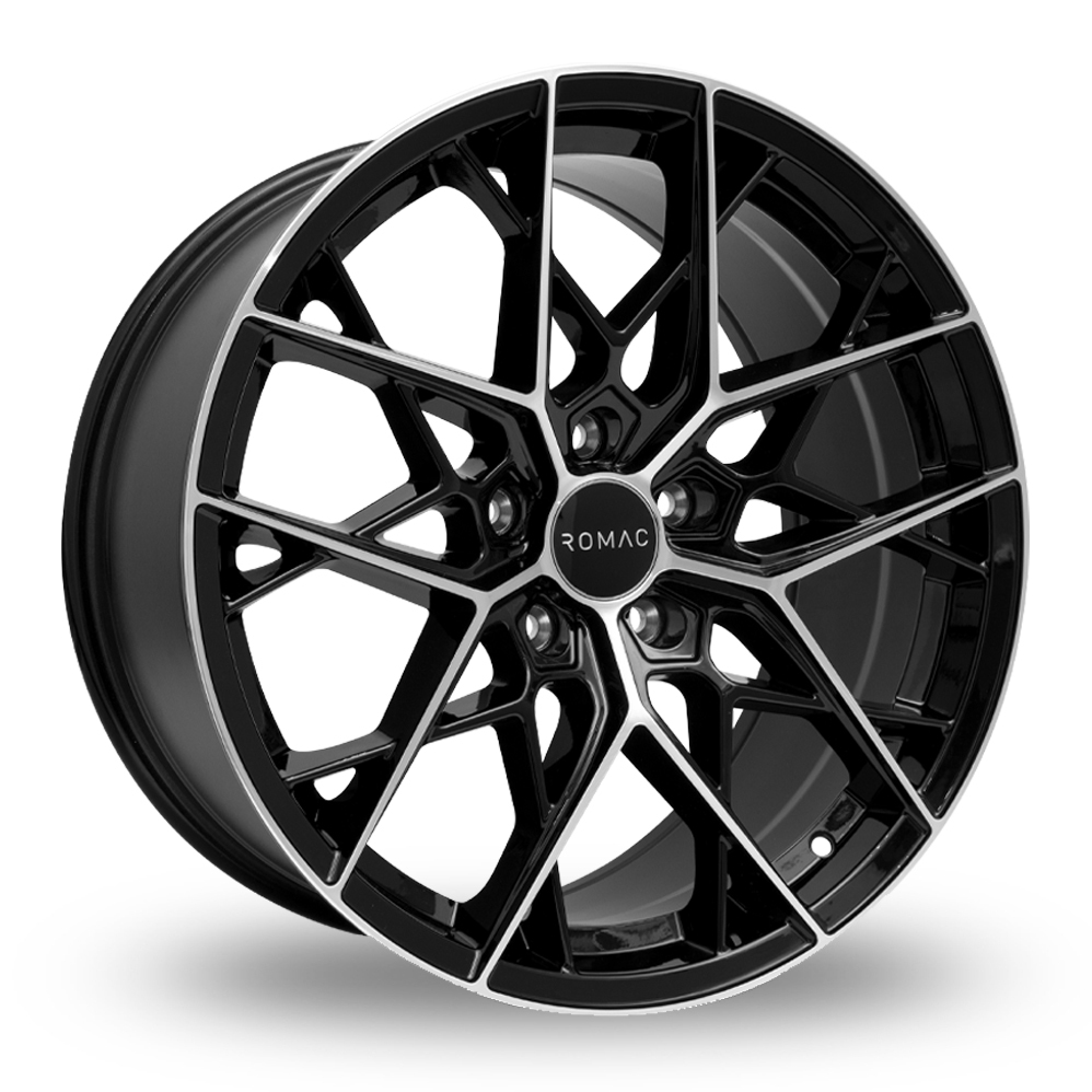 20 Inch Romac Vortex Gloss Black Polished Alloy Wheels