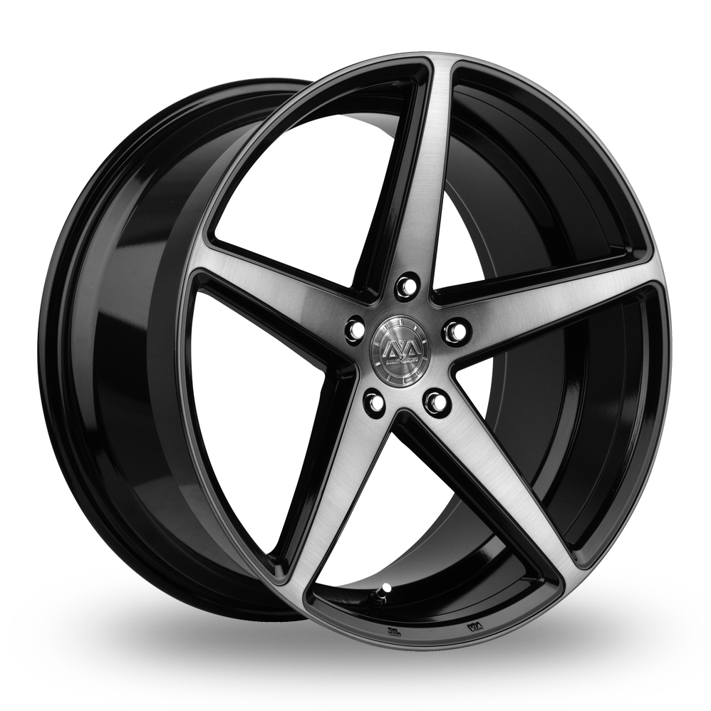 8.5x20 (Front) & 10x20 (Rear) AVA 315 Dark Brushed Alloy Wheels