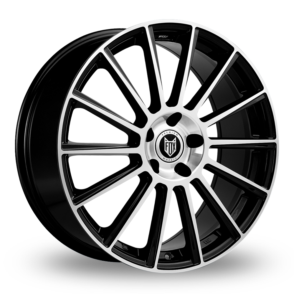 18 Inch Fox Racing MBM Gloss Black Polished Alloy Wheels