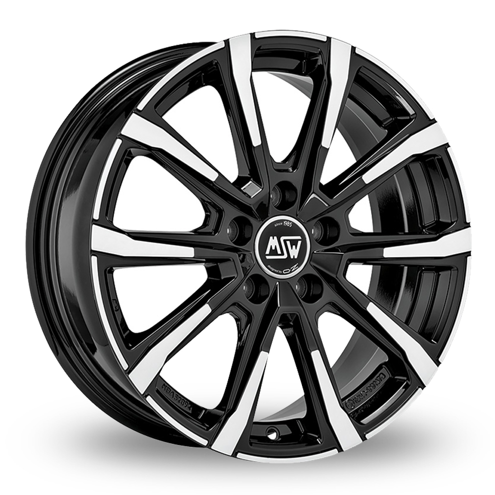 16 Inch MSW (by OZ) 79 Black Polished Alloy Wheels