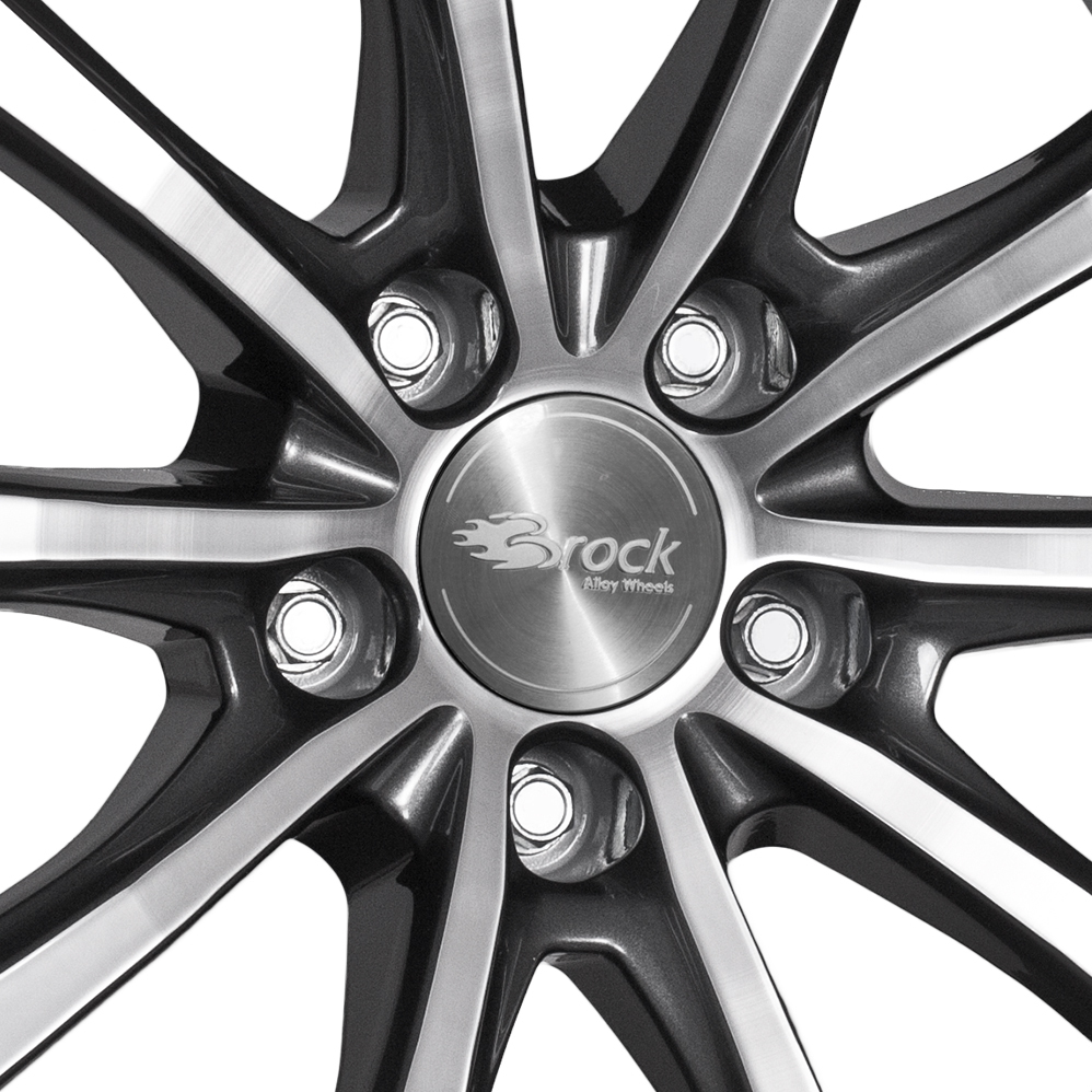 19 Inch Brock B32 Grey Polished Alloy Wheels