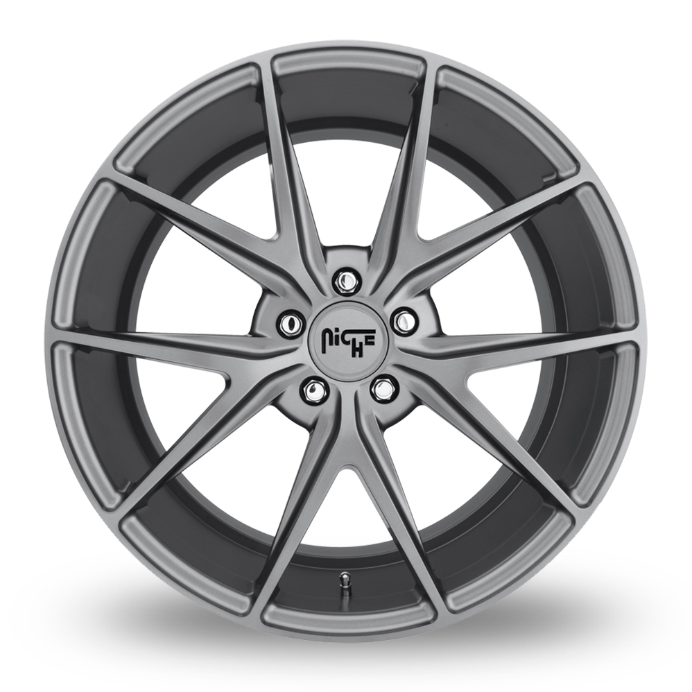 8.5x19 (Front) & 9.5x19 (Rear) Niche Misano Anthracite Alloy Wheels