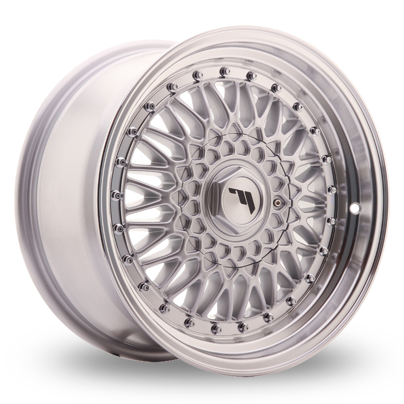 16 Inch Japan Racing JR9 (8x16) Silver Machined Lip & Silver Rivets Alloy Wheels