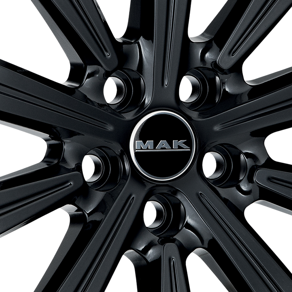 22 Inch MAK Birmingham Gloss Black Alloy Wheels