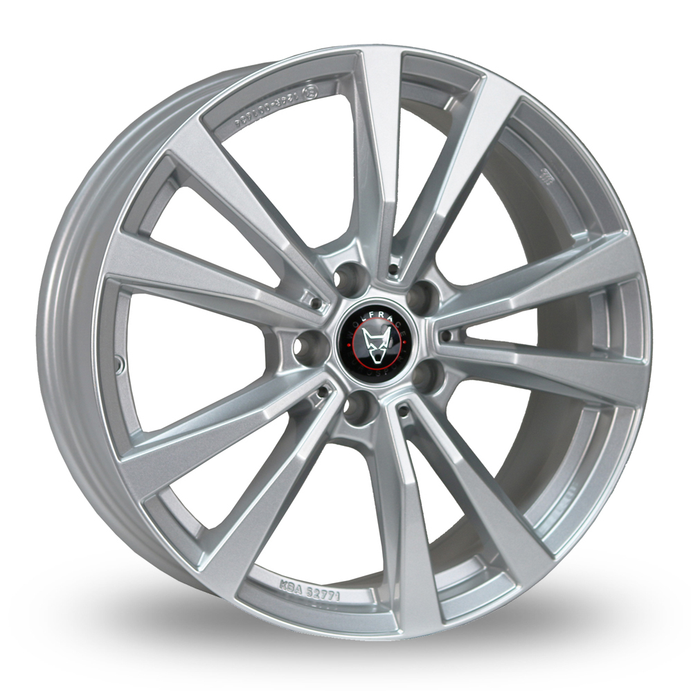 8x19 (Front) & 9x19 (Rear) Wolfrace M12 Silver Alloy Wheels