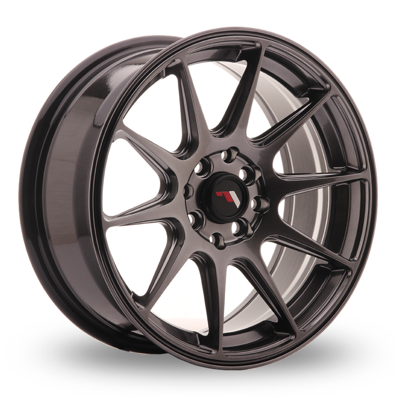 15 Inch Japan Racing JR11 (7x15) Dark Hyper Black Alloy Wheels