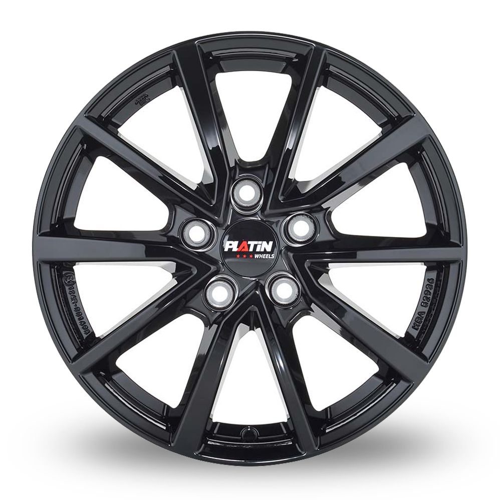 16 Inch Platin P 95 Gloss Black Alloy Wheels