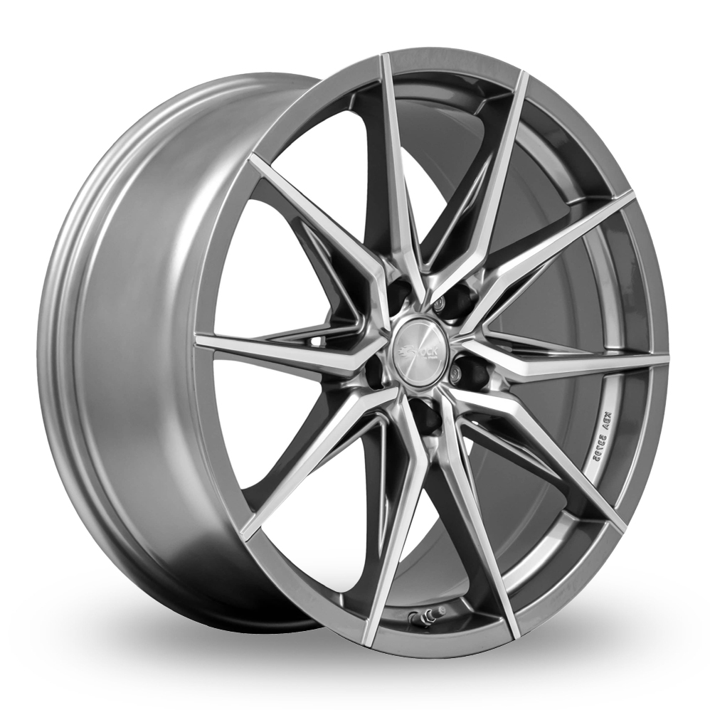 20 Inch Brock B42 Grey Polished Alloy Wheels