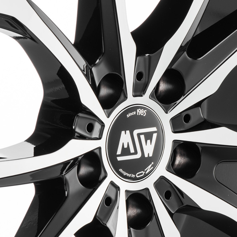 16 Inch MSW (by OZ) 48 Black Polished Alloy Wheels