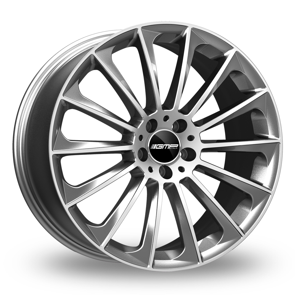 8.5x20 (Front) & 9.5x20 (Rear) GMP Italia Stellar Anthracite Polished Alloy Wheels