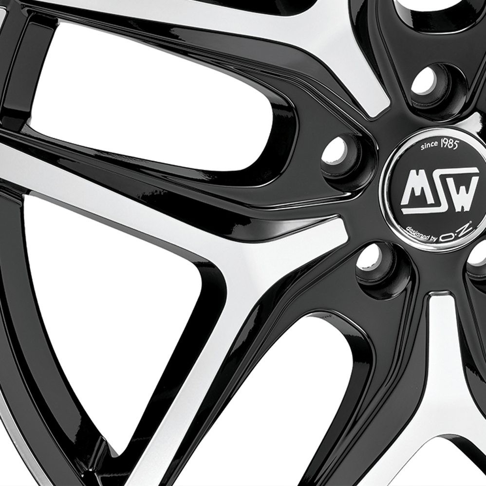 19 Inch MSW (by OZ) 40 Black Polished Alloy Wheels