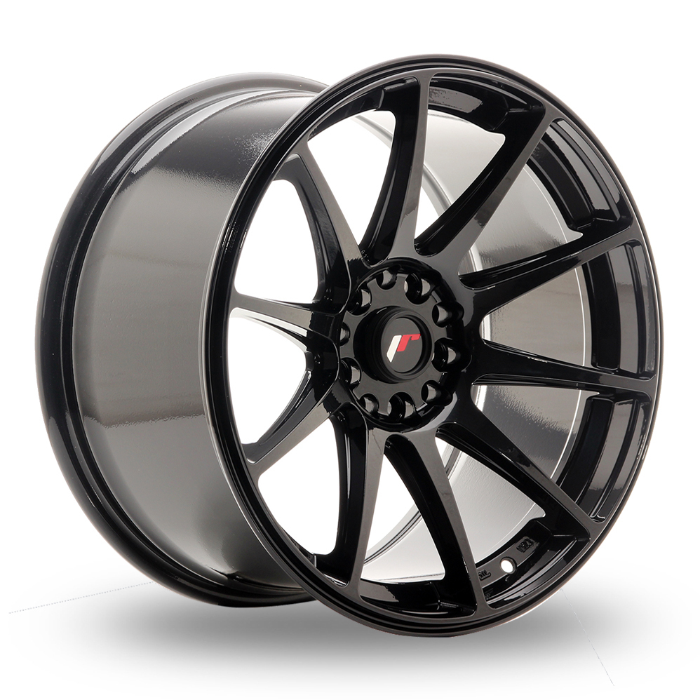 18 Inch Japan Racing JR11 () Gloss Black Alloy Wheels