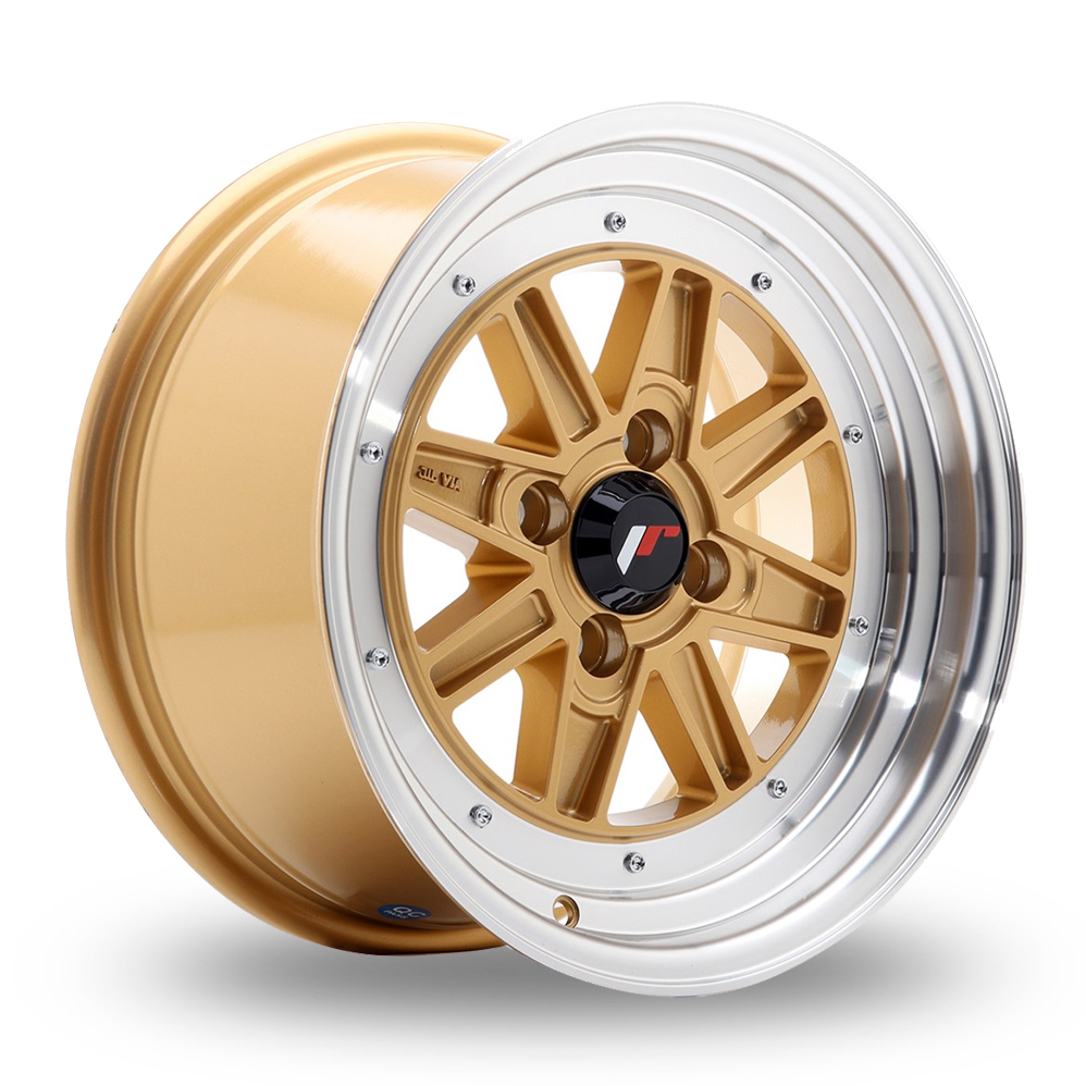 15 Inch Japan Racing JR31 (7.5x15) Gold Polished Alloy Wheels