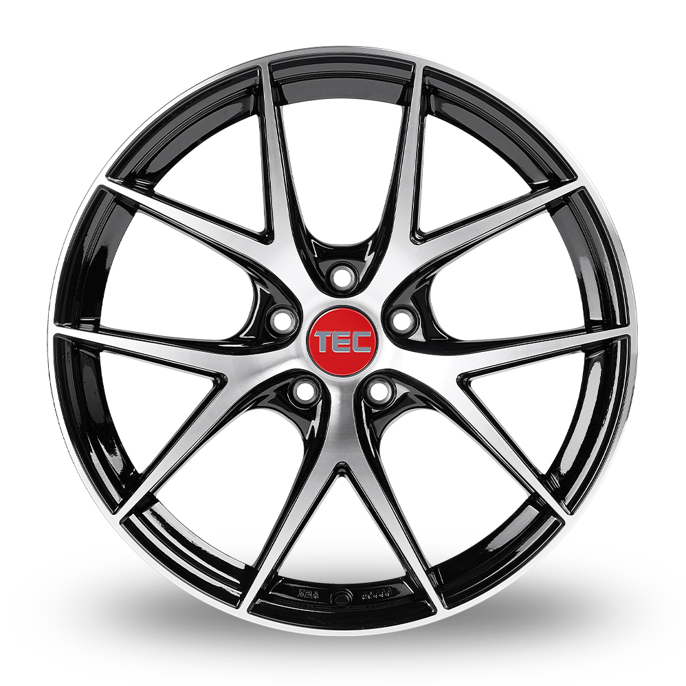 19 Inch TEC Speedwheels GT6-EVO Gloss Black Polished Alloy Wheels