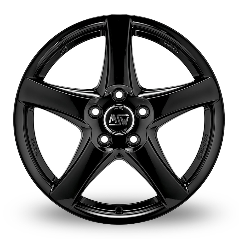 16 Inch MSW (by OZ) 78 Gloss Black Alloy Wheels