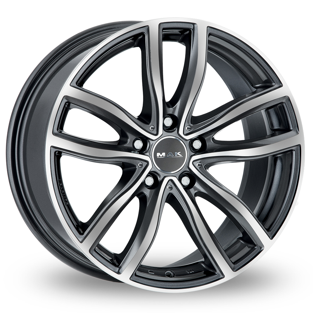 20 Inch MAK Fahr Gun Metal Mirror Face Alloy Wheels