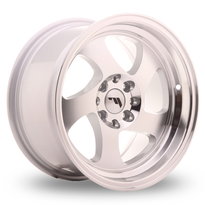 15 Inch Japan Racing JR15 (8x15) Silver Machined Face Alloy Wheels