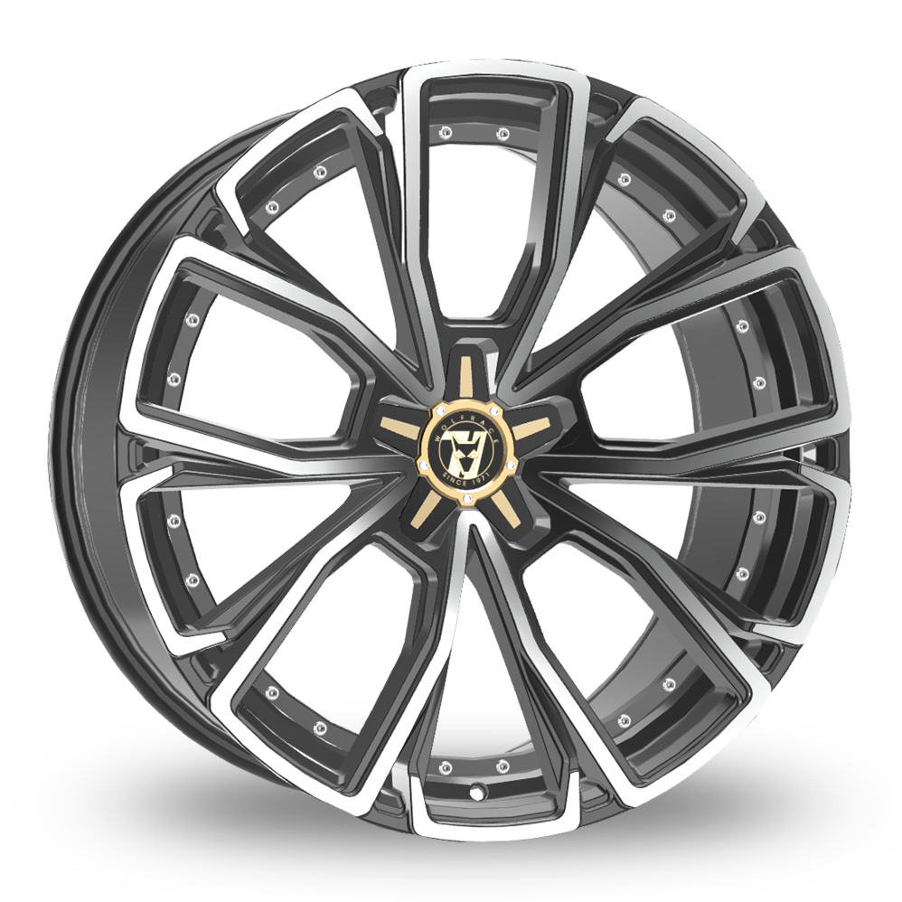 18 Inch Wolfrace Matrix Titanium Polished Alloy Wheels