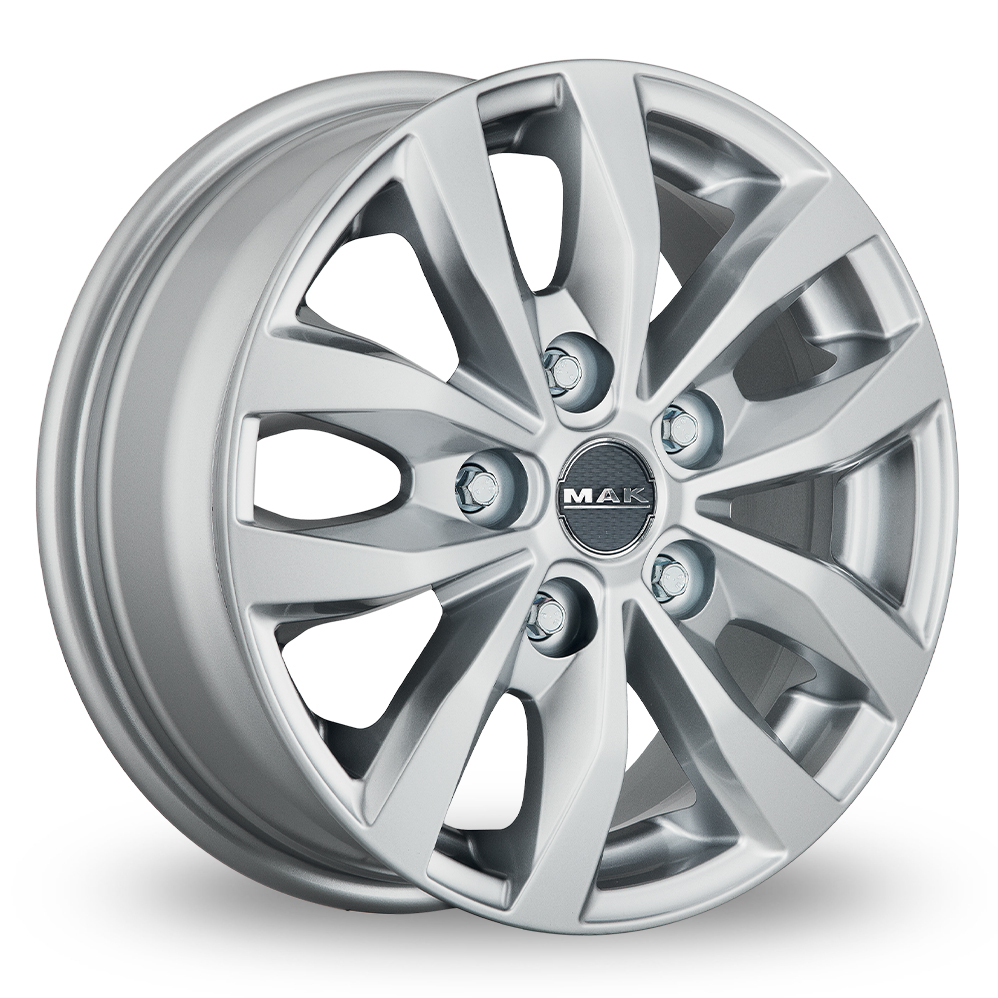 15 Inch MAK Load 5 Silver Alloy Wheels