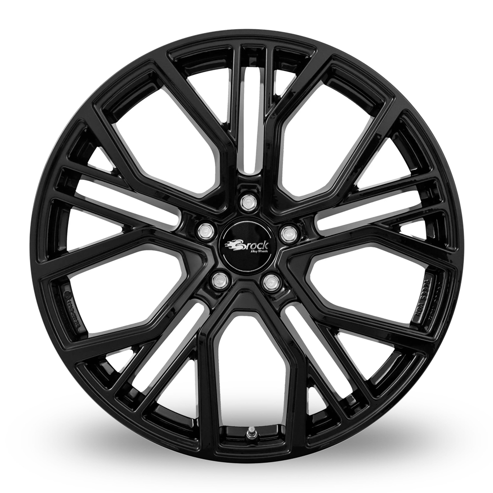 21 Inch Brock B41 Gloss Black Alloy Wheels