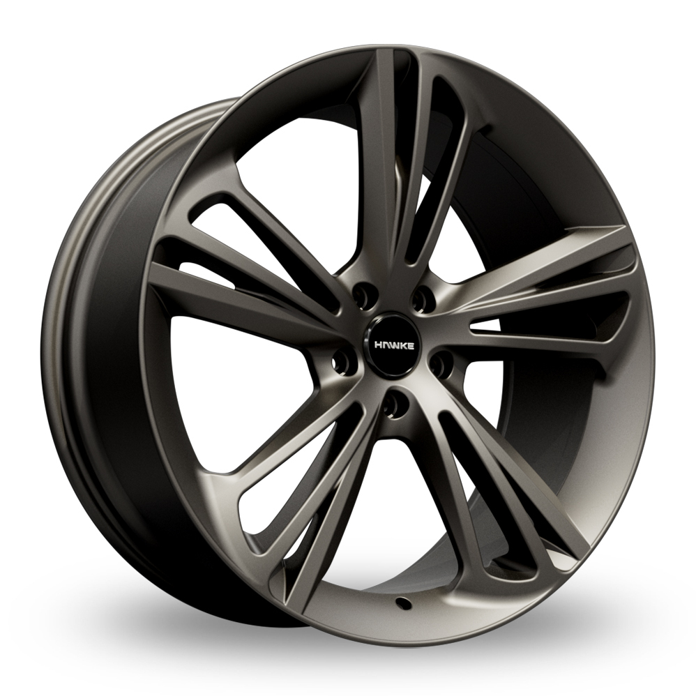 22 Inch Hawke Aquila Matt Gun Metal Alloy Wheels