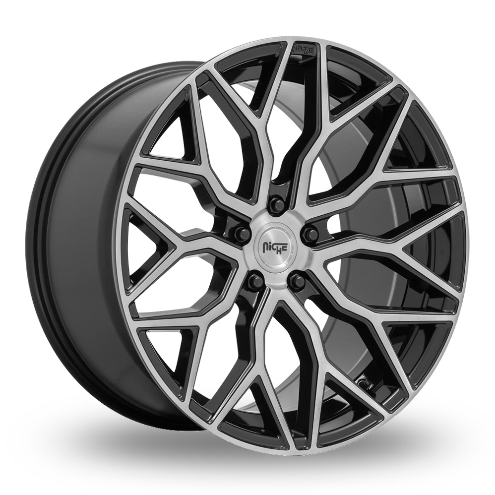 20 Inch Niche Mazzanti (EU Warehouse) Gloss Black Brushed Alloy Wheels