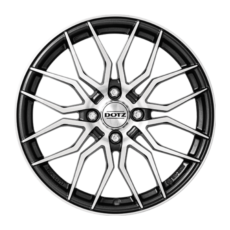 17 Inch Dotz LimeRock Gun Metal Polished Alloy Wheels