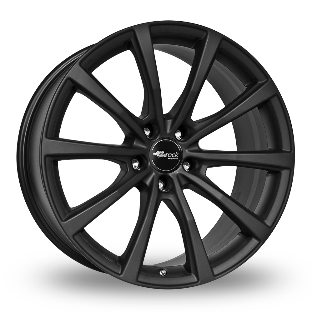 18 Inch Brock B32 Matt Black Alloy Wheels