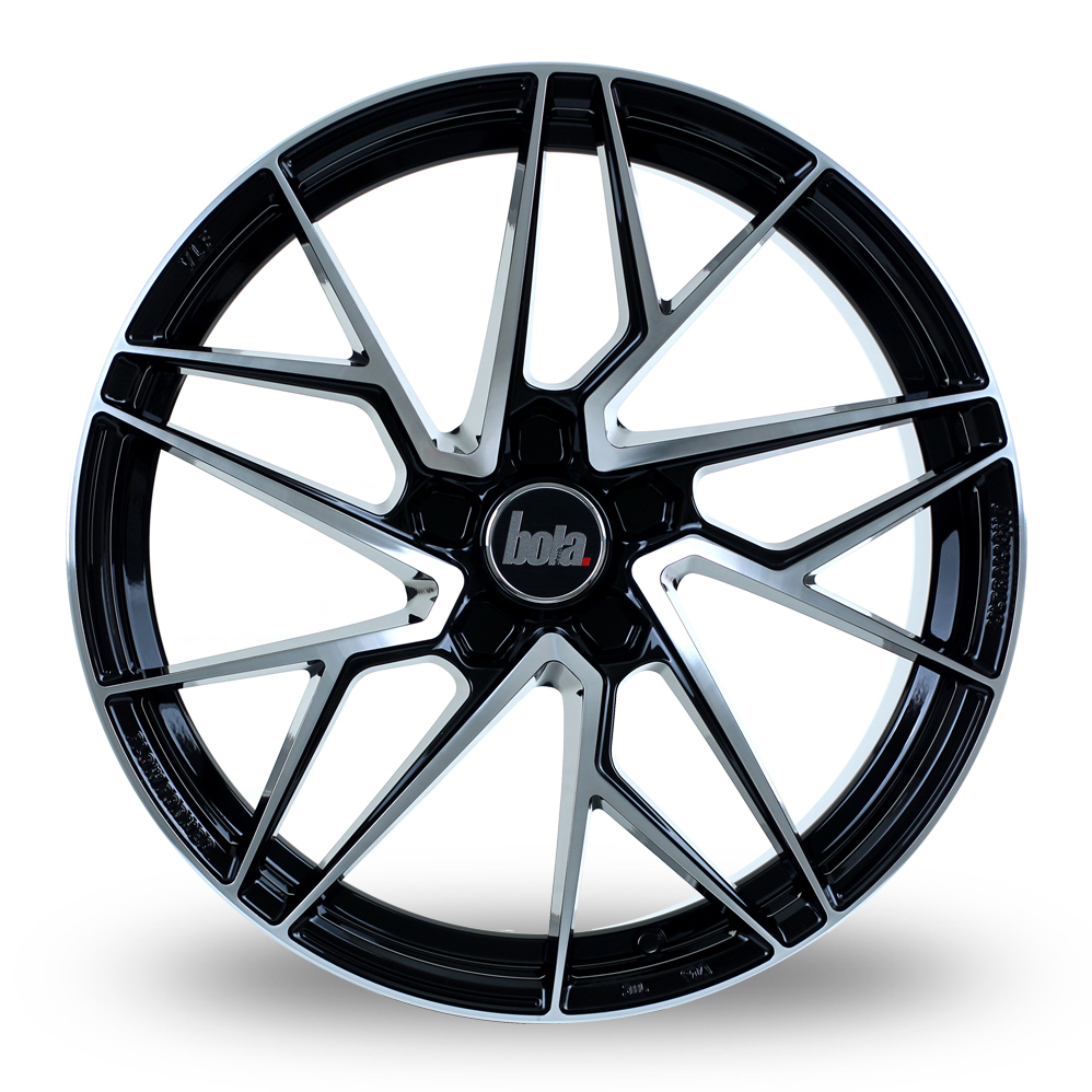 18 Inch Bola FLR Black Polished Alloy Wheels