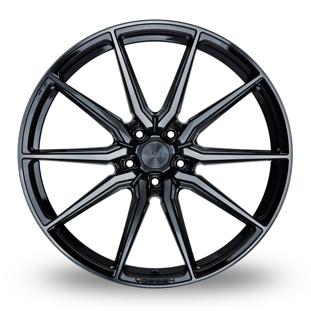 19 Inch Vossen HF-3  Tinted Black Gloss Alloy Wheels