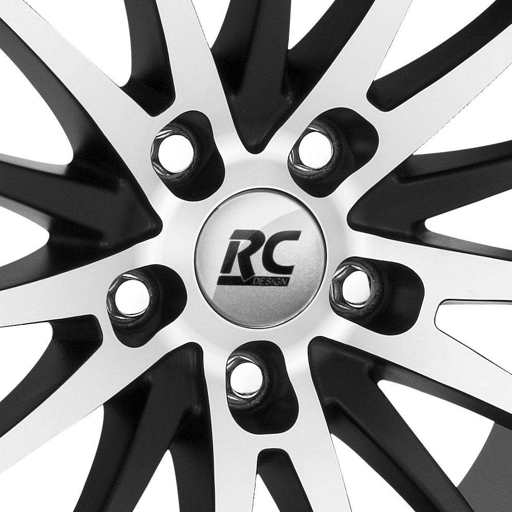 18 Inch RC Design RC18 Matt Black Polished Alloy Wheels