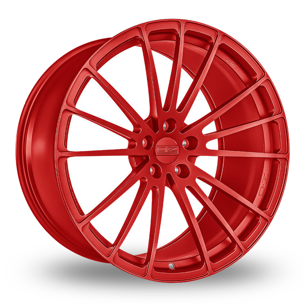 21 Inch OZ Racing Forged Ares Matt Red Alloy Wheels