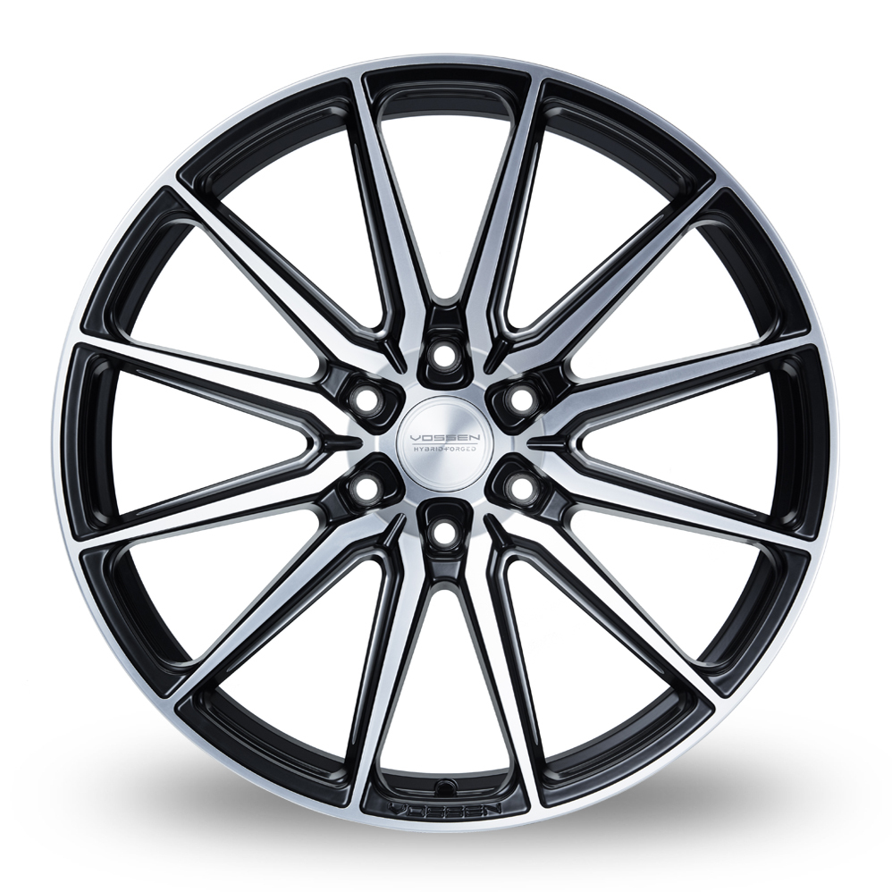 24 Inch Vossen HF6-1 Brushed Matt Black Alloy Wheels