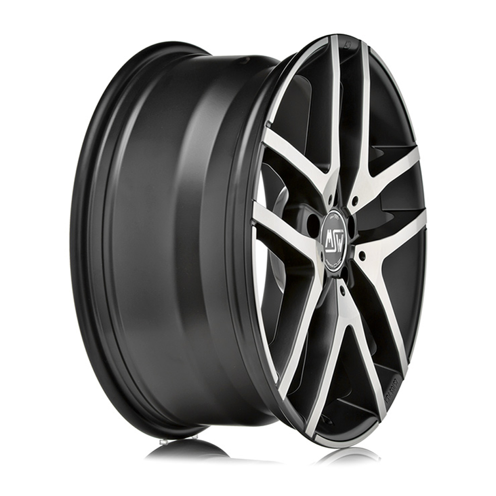 17 Inch MSW (by OZ) MSW 28 Black Polished Alloy Wheels