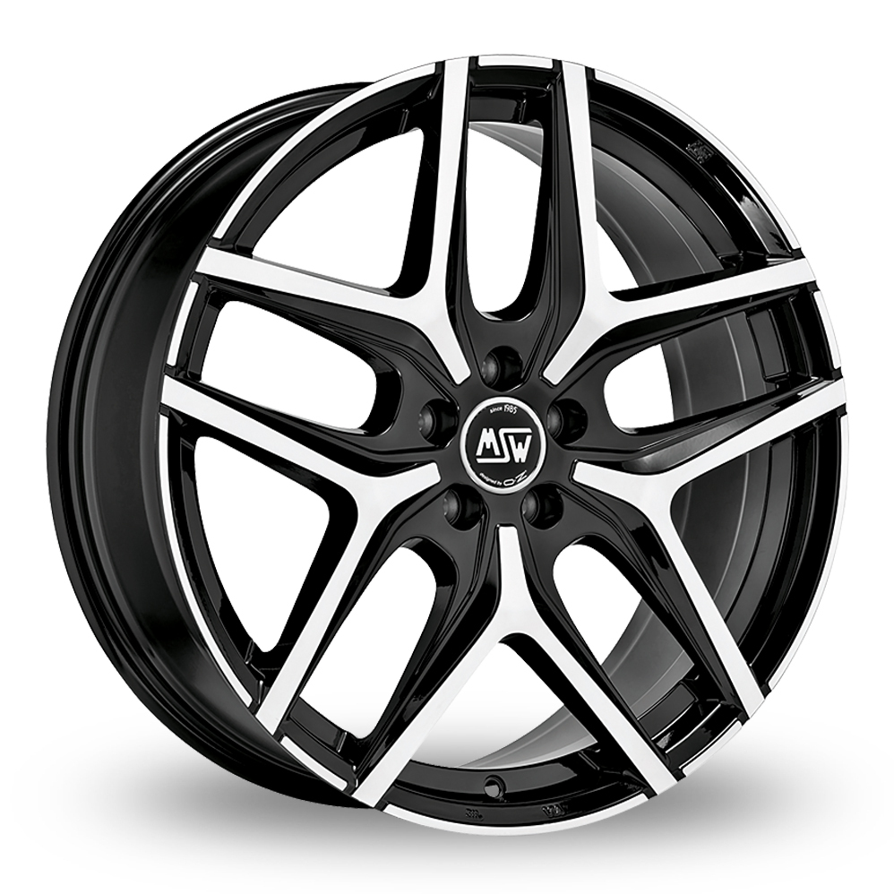 19 Inch MSW (by OZ) 40 Black Polished Alloy Wheels