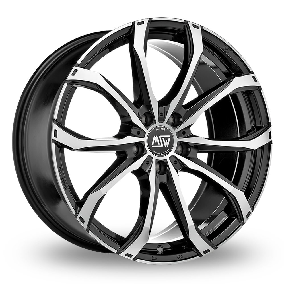 20 Inch MSW (by OZ) 48 Black Polished Alloy Wheels