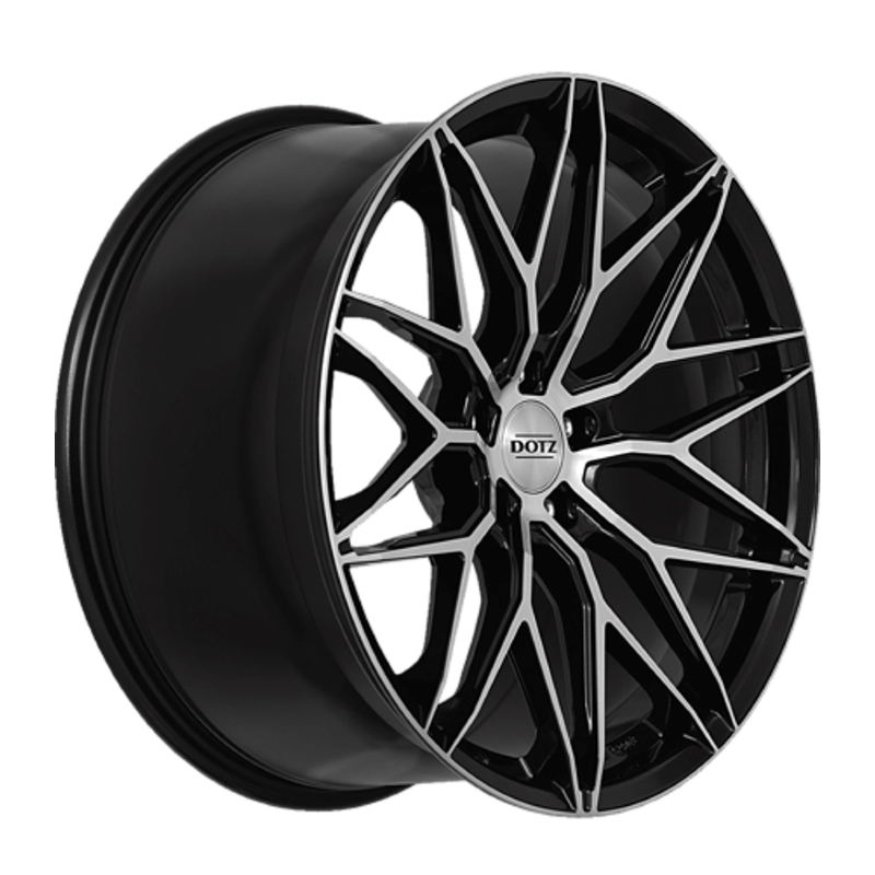 19 Inch Dotz Suzuka Black Polished Alloy Wheels