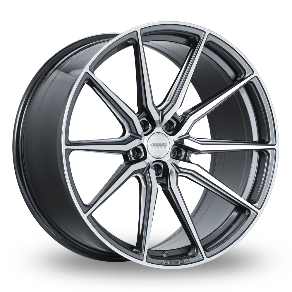 19 Inch Vossen HF-3  Graphite Polished Alloy Wheels