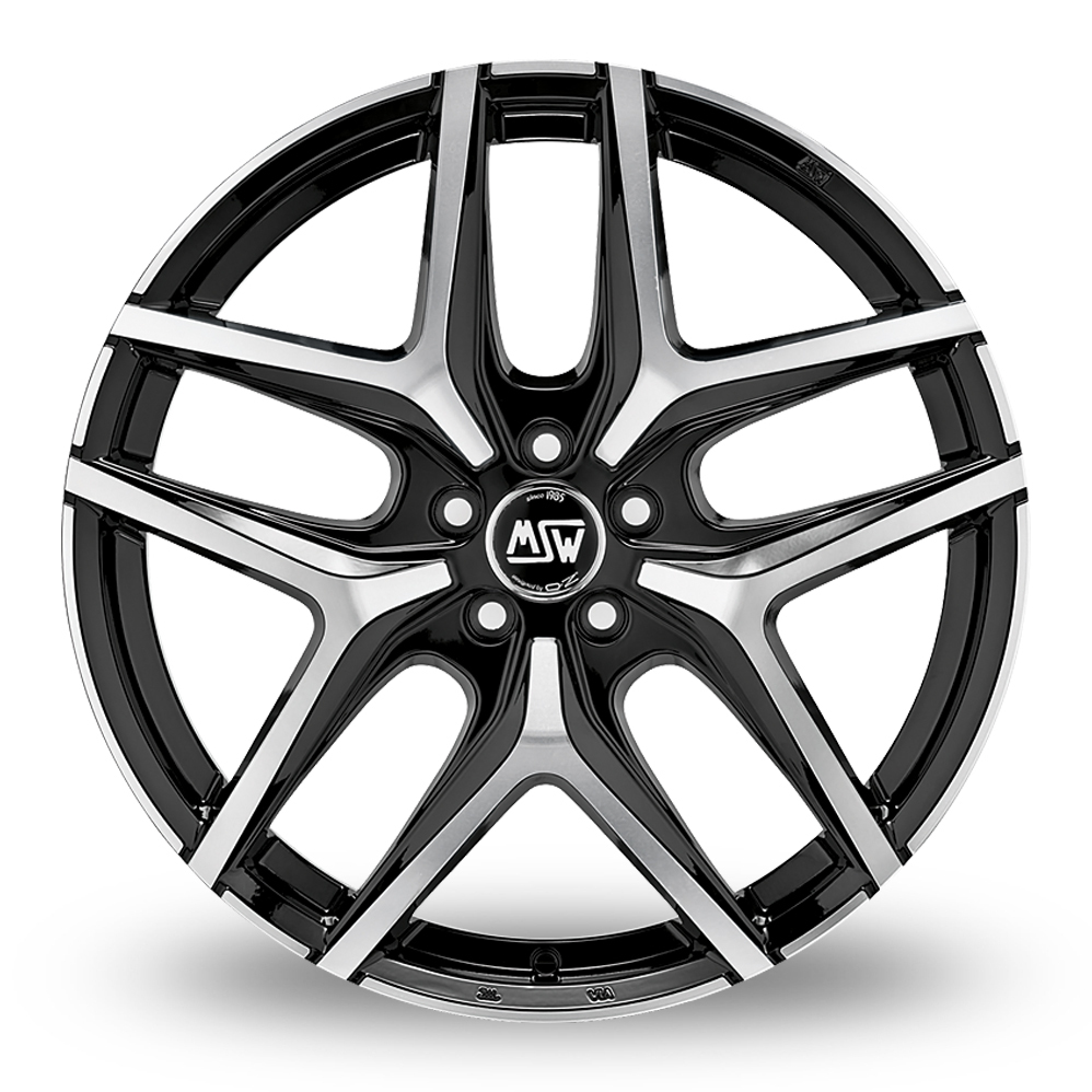 19 Inch MSW (by OZ) 40 Black Polished Alloy Wheels