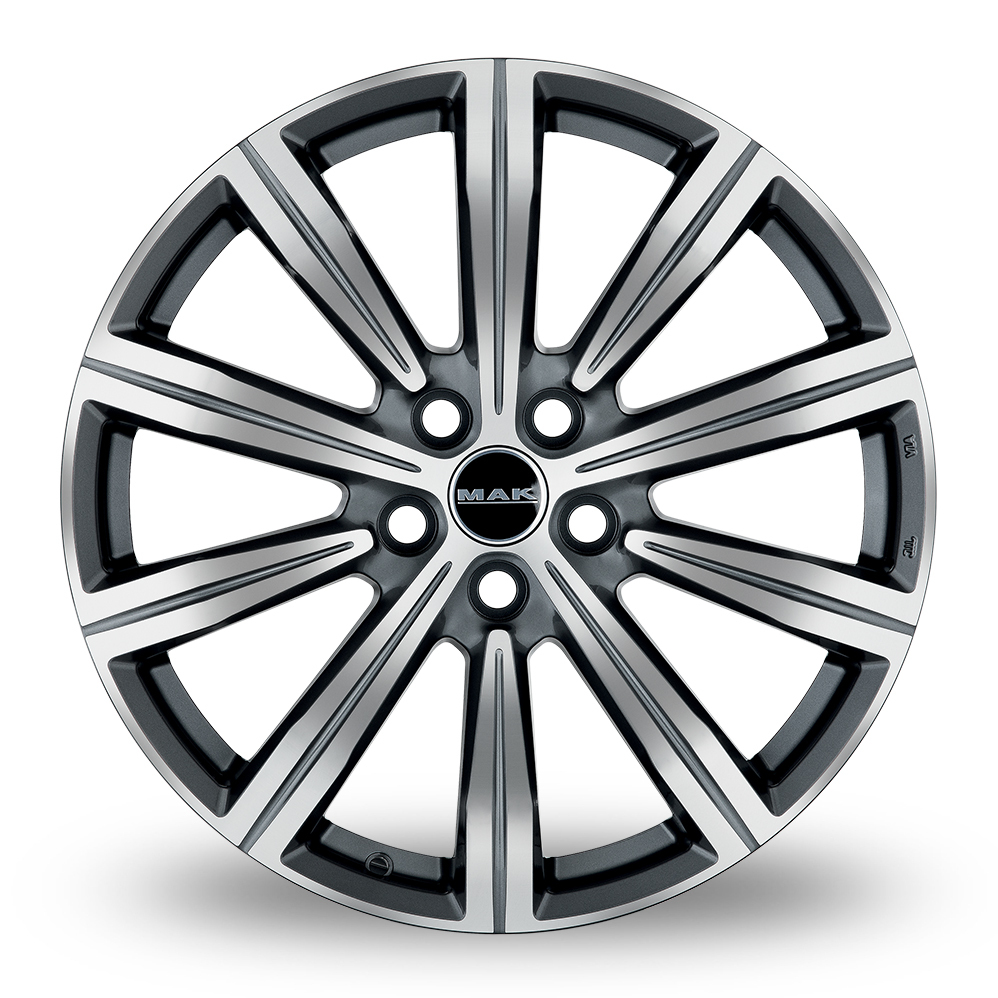 MAK Birmingham Gun Metal Mirror Face 22" Alloy Wheels Wheelbase